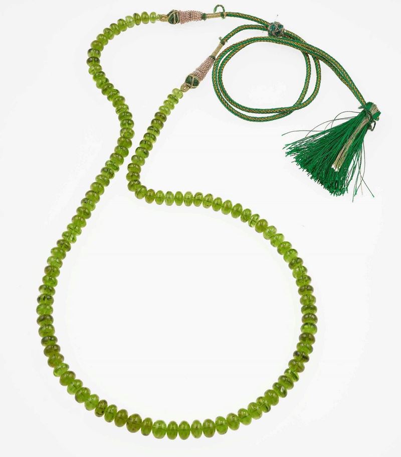 Peridot necklace  - Auction Fine and Coral Jewels - Cambi Casa d'Aste