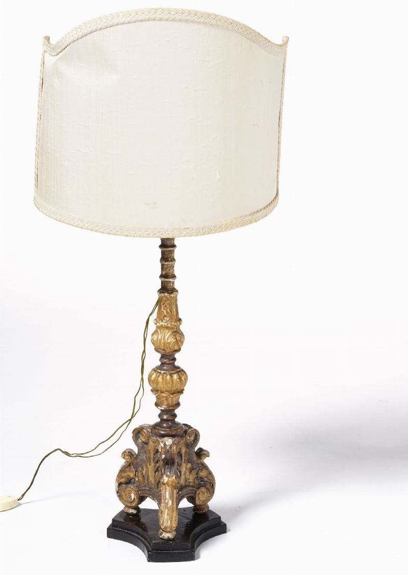 Torciera in legno intagliato e dorato, XVIII-XIX secolo  - Auction Antique July | Cambi Time - Cambi Casa d'Aste