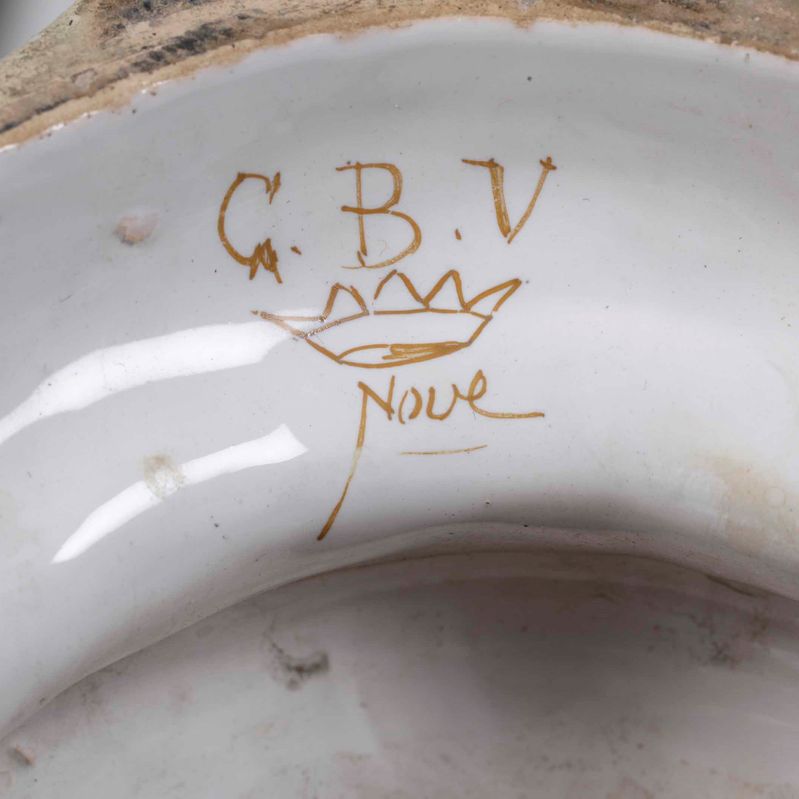 Grande Vaso Decorativo con Coperchionove, Manifattura Gian Battista Viero, Fine del XIX Secolo