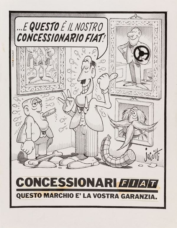 Benito Jacovitti 
 - ...E questo è il nostro Concessionario Fiat!