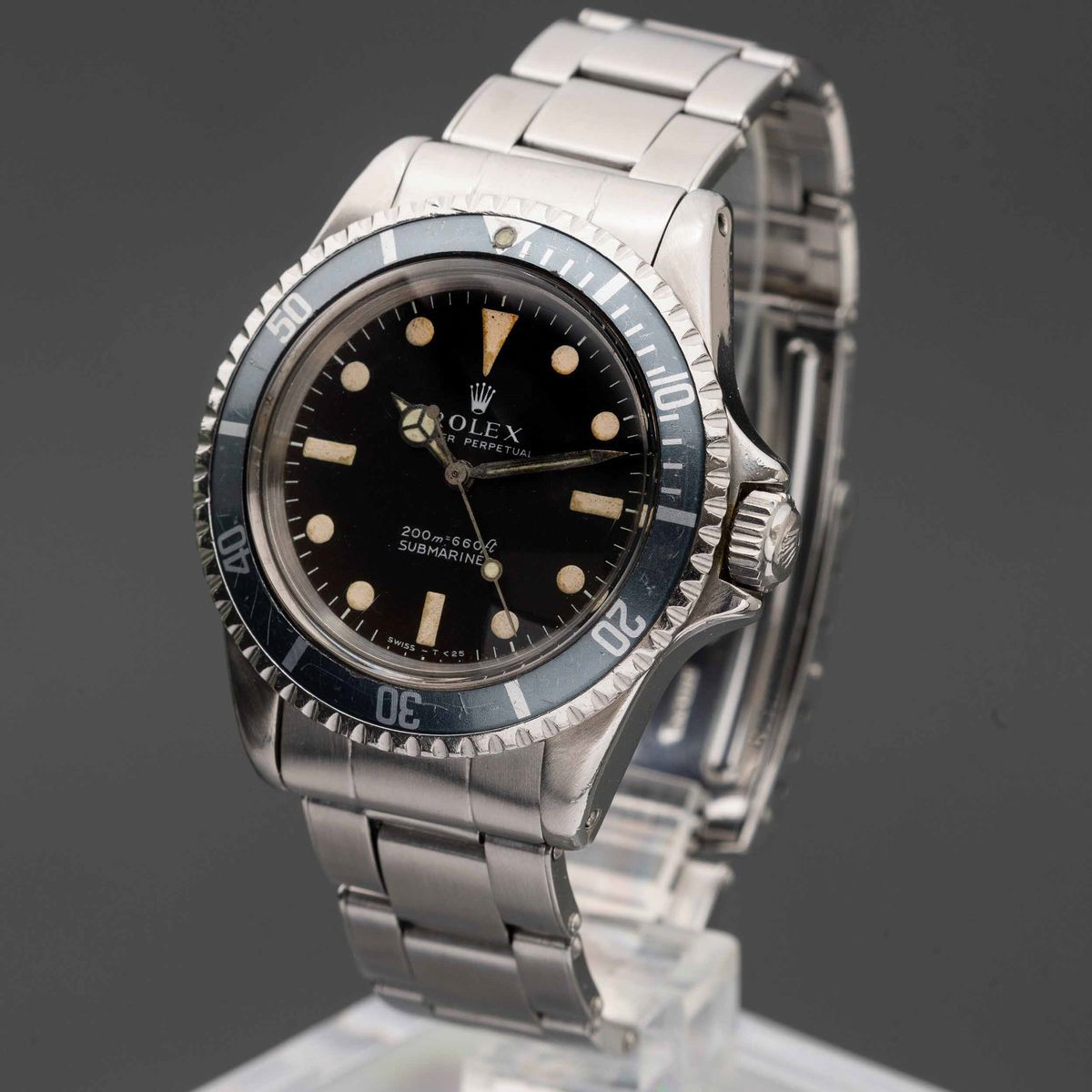 Rolex - Submariner Ref 5513 "meter First" Automatico in Acciaio con Ghiera Girevole "ghost", Brac...