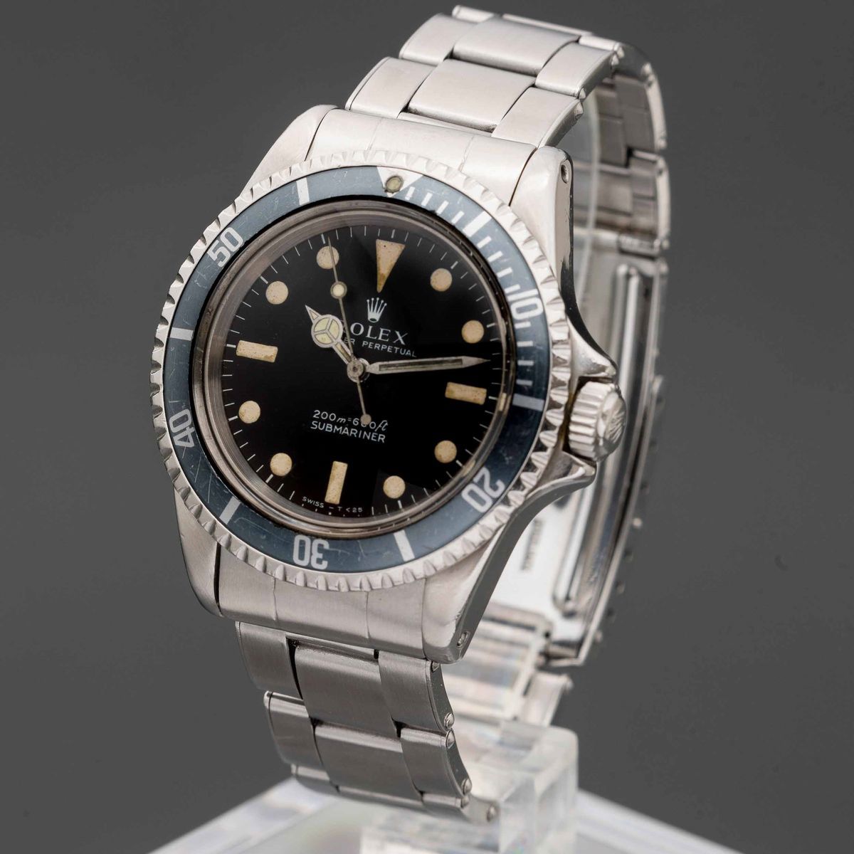 Rolex - Submariner Ref 5513 "meter First" Automatico in Acciaio con Ghiera Girevole "ghost", Brac...