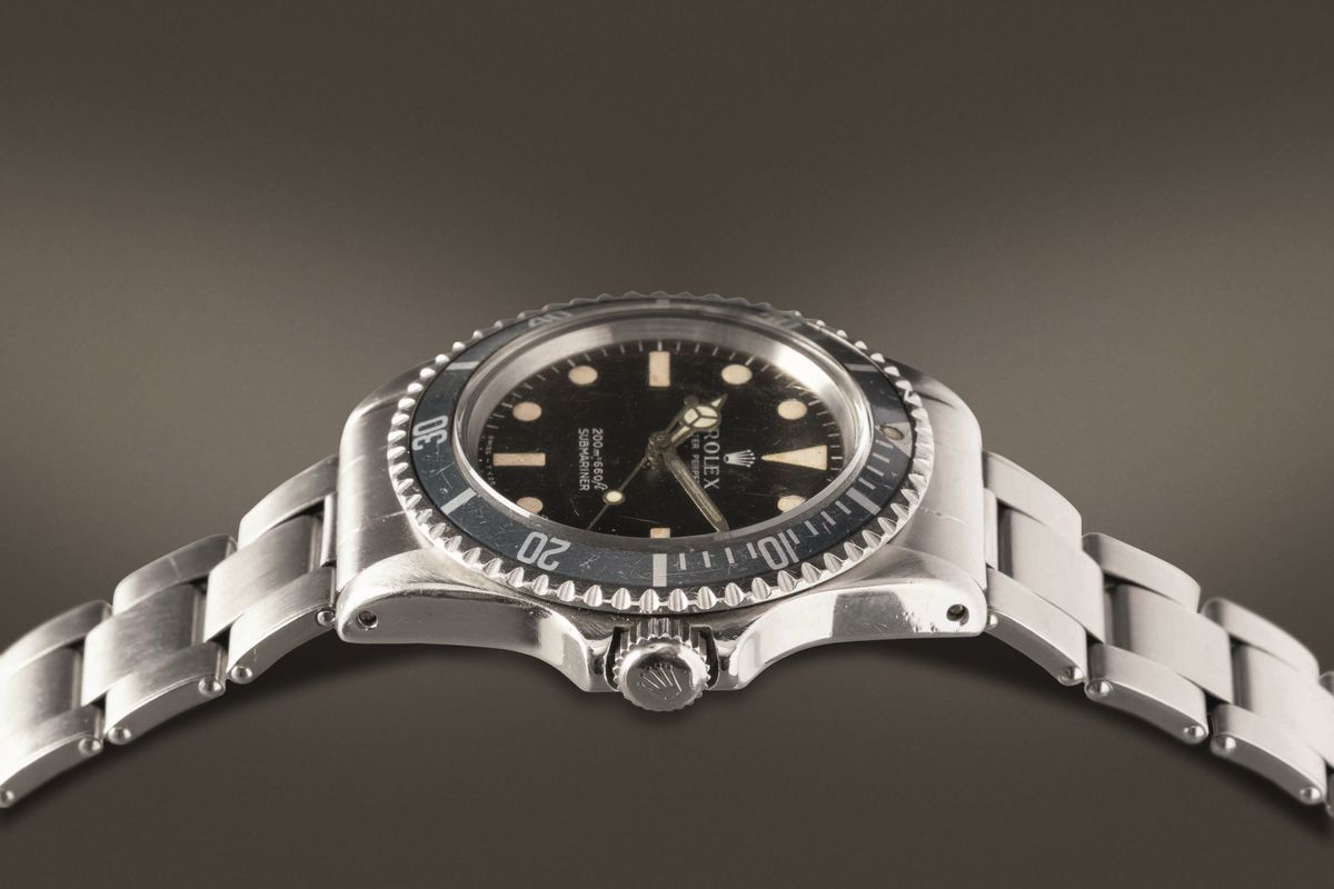 Rolex - Submariner Ref 5513 "meter First" Automatico in Acciaio con Ghiera Girevole "ghost", Brac...