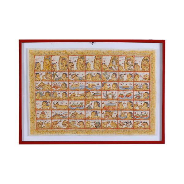 Tessuto Batik con divinità. Indonesia, secolo XIX