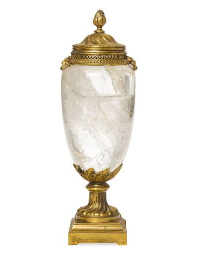 Vaso. Cristallo di Rocca, Bronzo Dorato e Cesellato. XIX Secolo