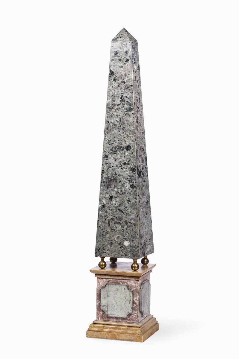 Obelisco in marmo. XIX-XX secolo  - Auction Italian Mansions - Cambi Casa d'Aste
