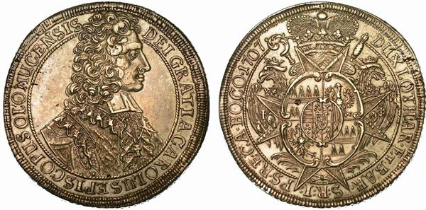 AUSTRIA - OLMUTZ. KARL III, 1695-1711. Thaler 1707.