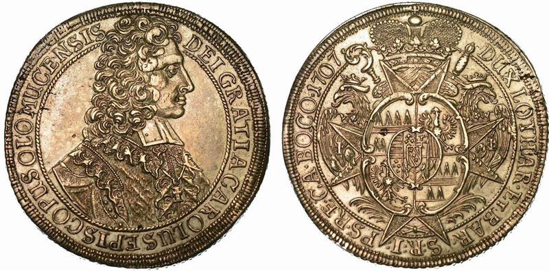 AUSTRIA - OLMUTZ. KARL III, 1695-1711. Thaler 1707.  - Auction Numismatics - Cambi Casa d'Aste