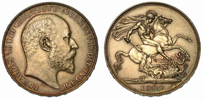 REGNO UNITO. EDWARD VII, 1902-1910. Crown 1902.  - Auction Numismatics - Cambi Casa d'Aste