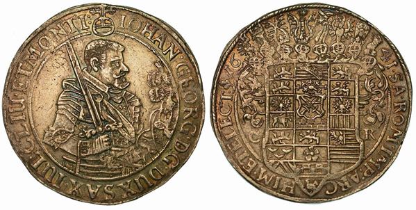 GERMANIA - SASSONIA. JOHANN GEORG I, 1615-1656. Thaler 1641.