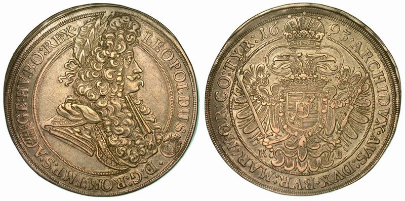 AUSTRIA. LEOPOLD I, 1657-1705. Thaler 1693.  - Asta Numismatica - Cambi Casa d'Aste