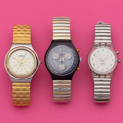 Lotto di 3 Swatch:ironychronoloom