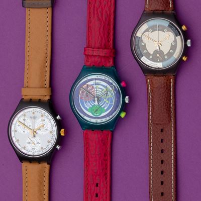 Lotto di 3 Swatch Chrono: Scm101 1992 Scl103 1994 Scm102 1993