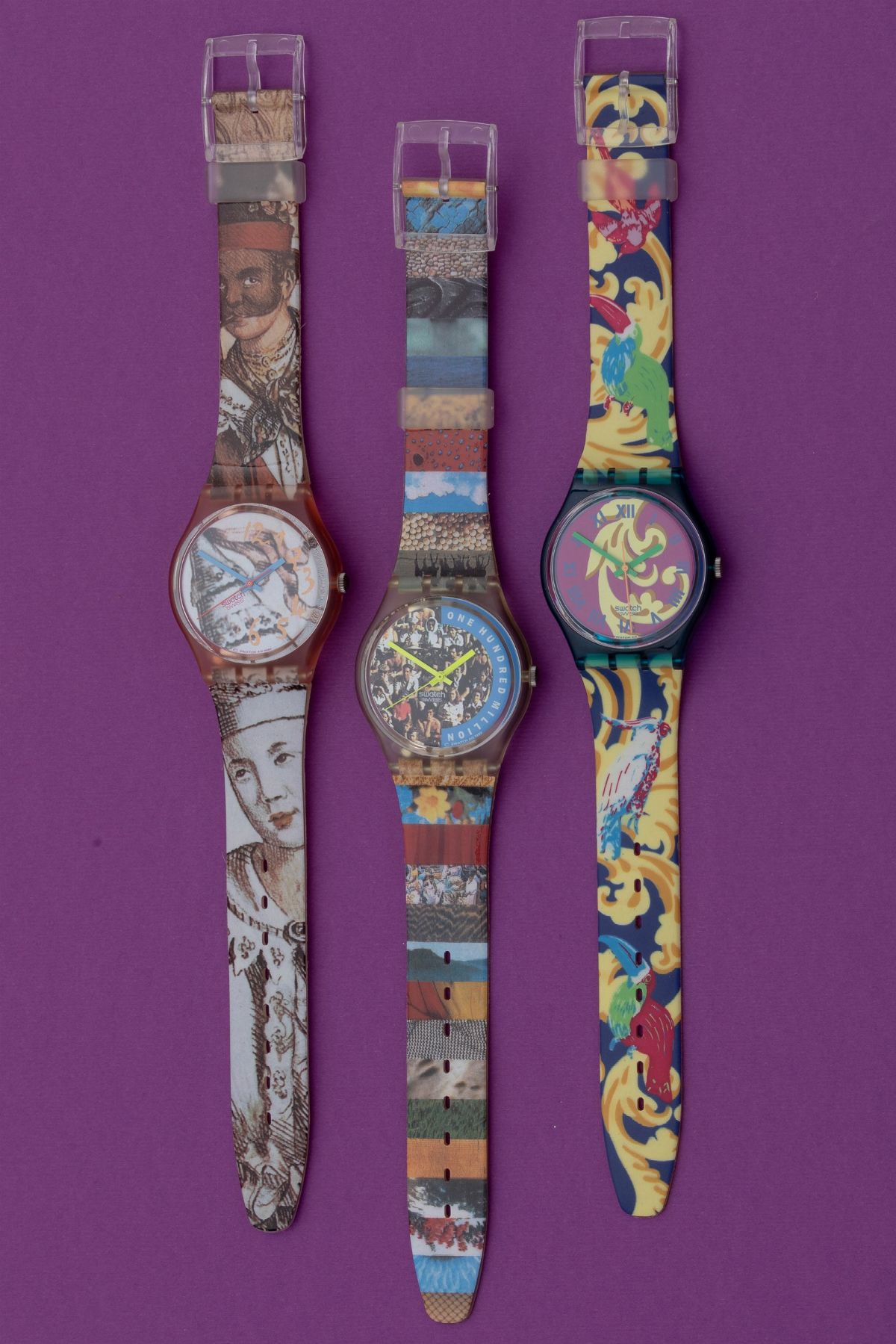 Lotto di 3 Swatch: Gp105 1993 Gz126 Gn119
