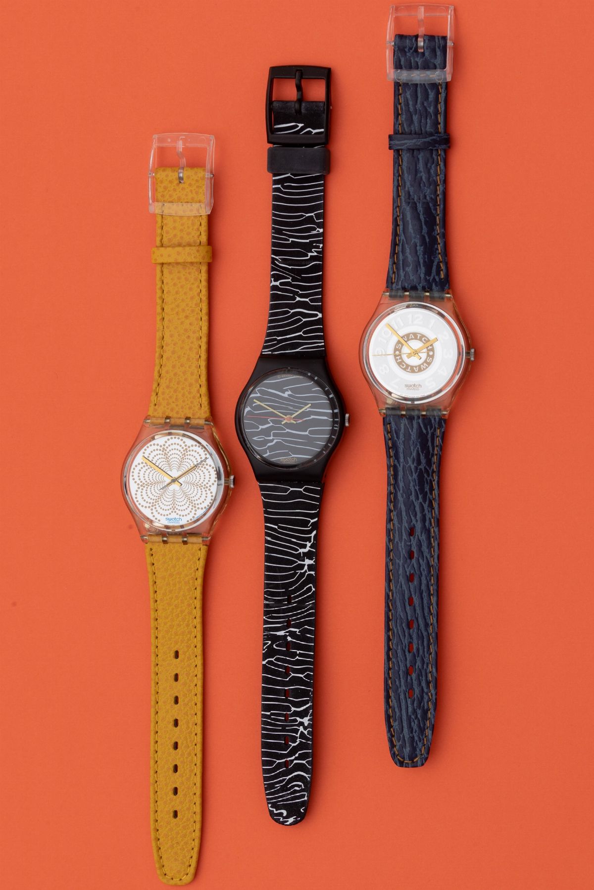 Lotto di 3 Swatch: Gb119 1987 Gk144 Gk145 1992