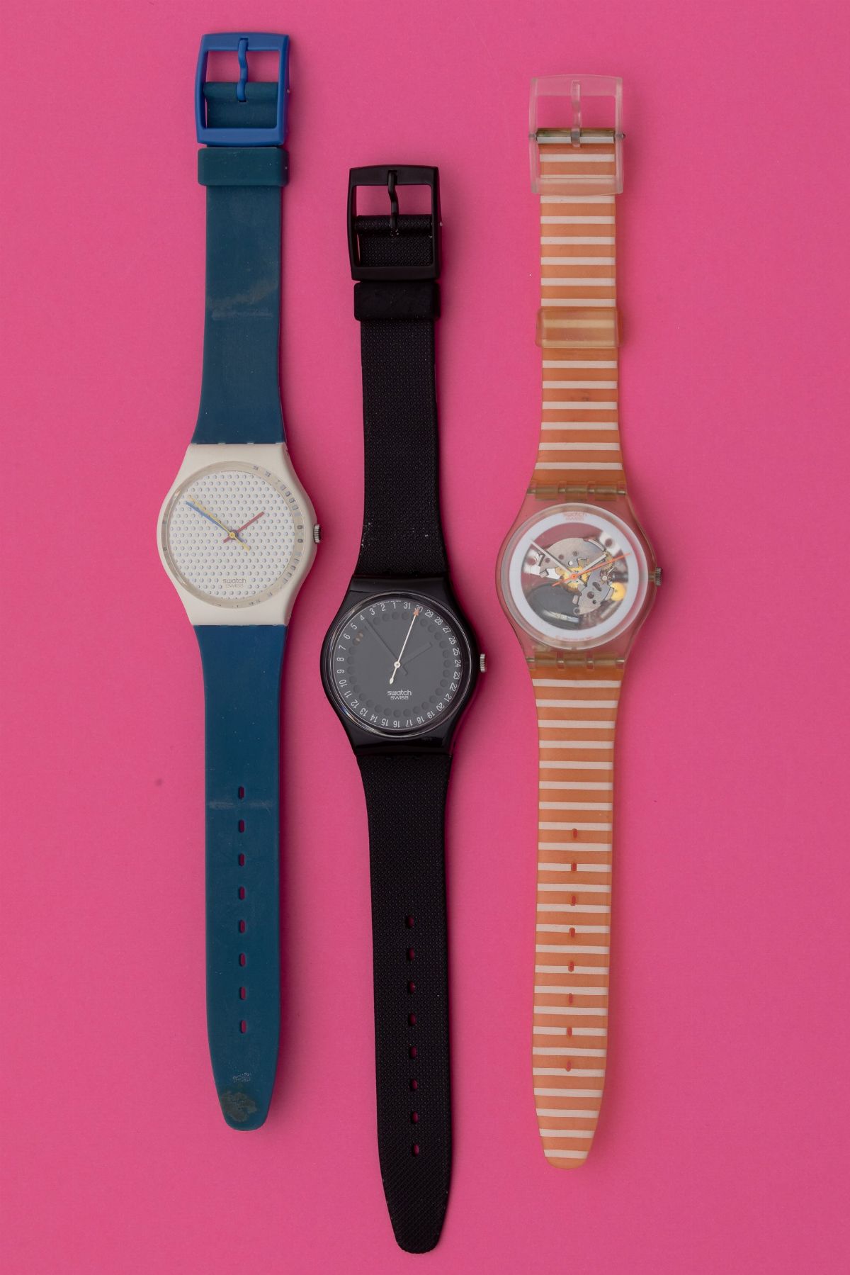 Lotto di 3 Swatch: Gw106 1986 Gb414 1991 Gk111 1988