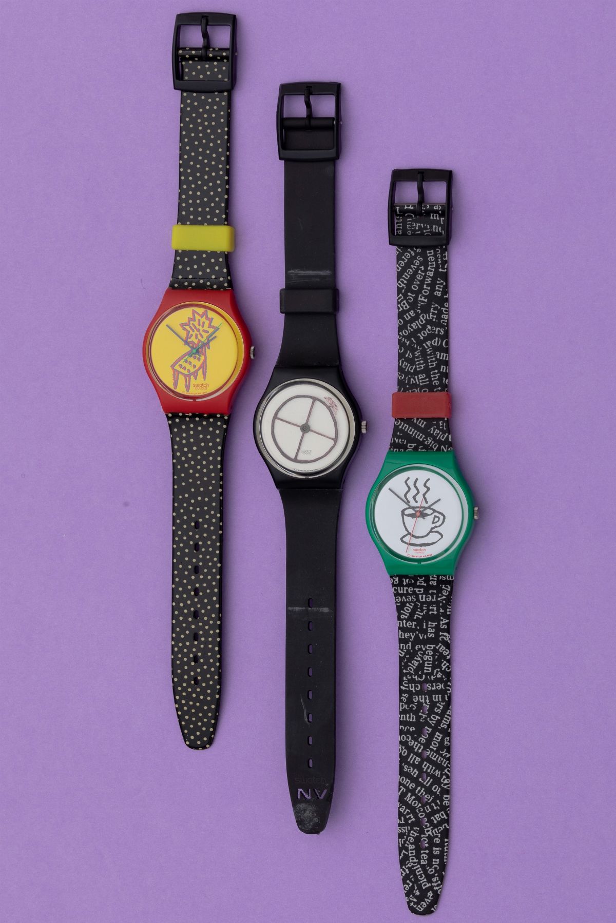 Lotto di 3 Swatch: Gz120 1991 Gr115 1993 Gg121 1993