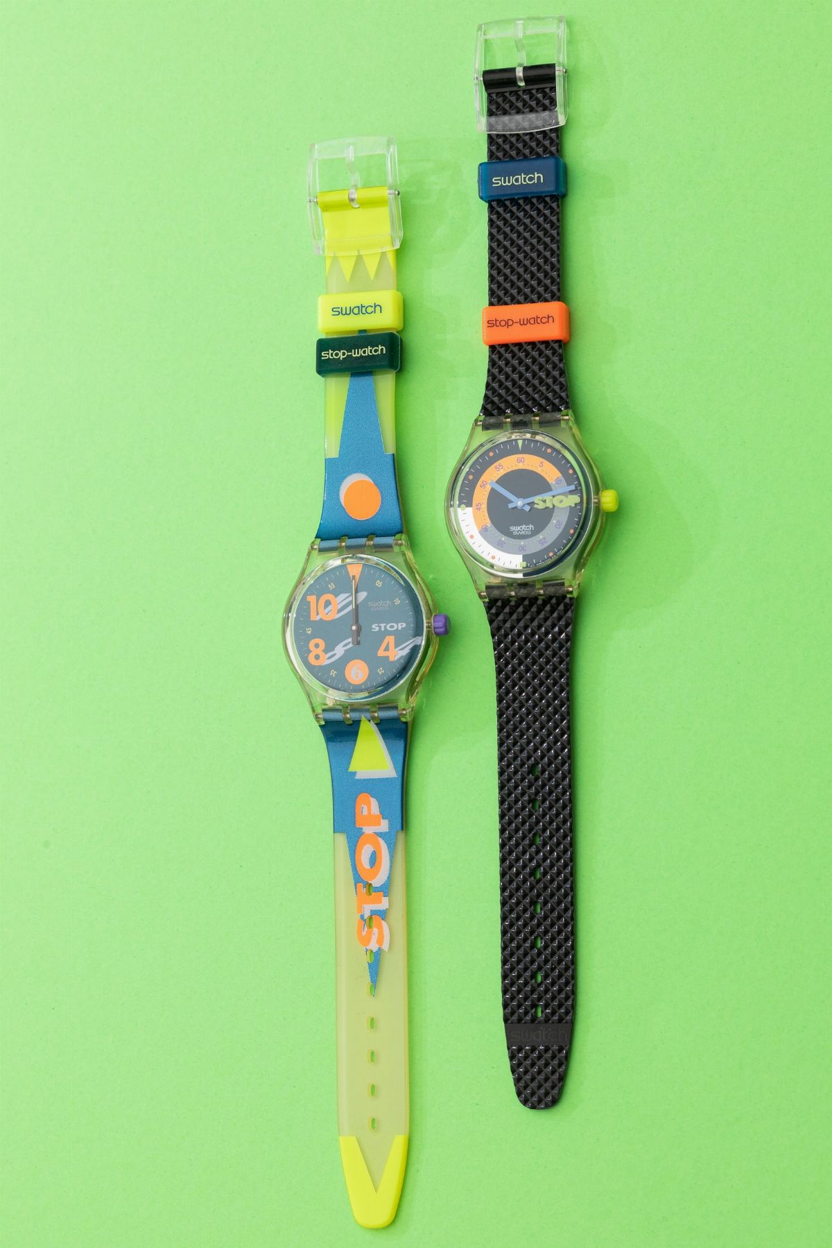 Lotto di 2 Swatch Stop-watch: Ssk100 1992 Ssk102 1992
