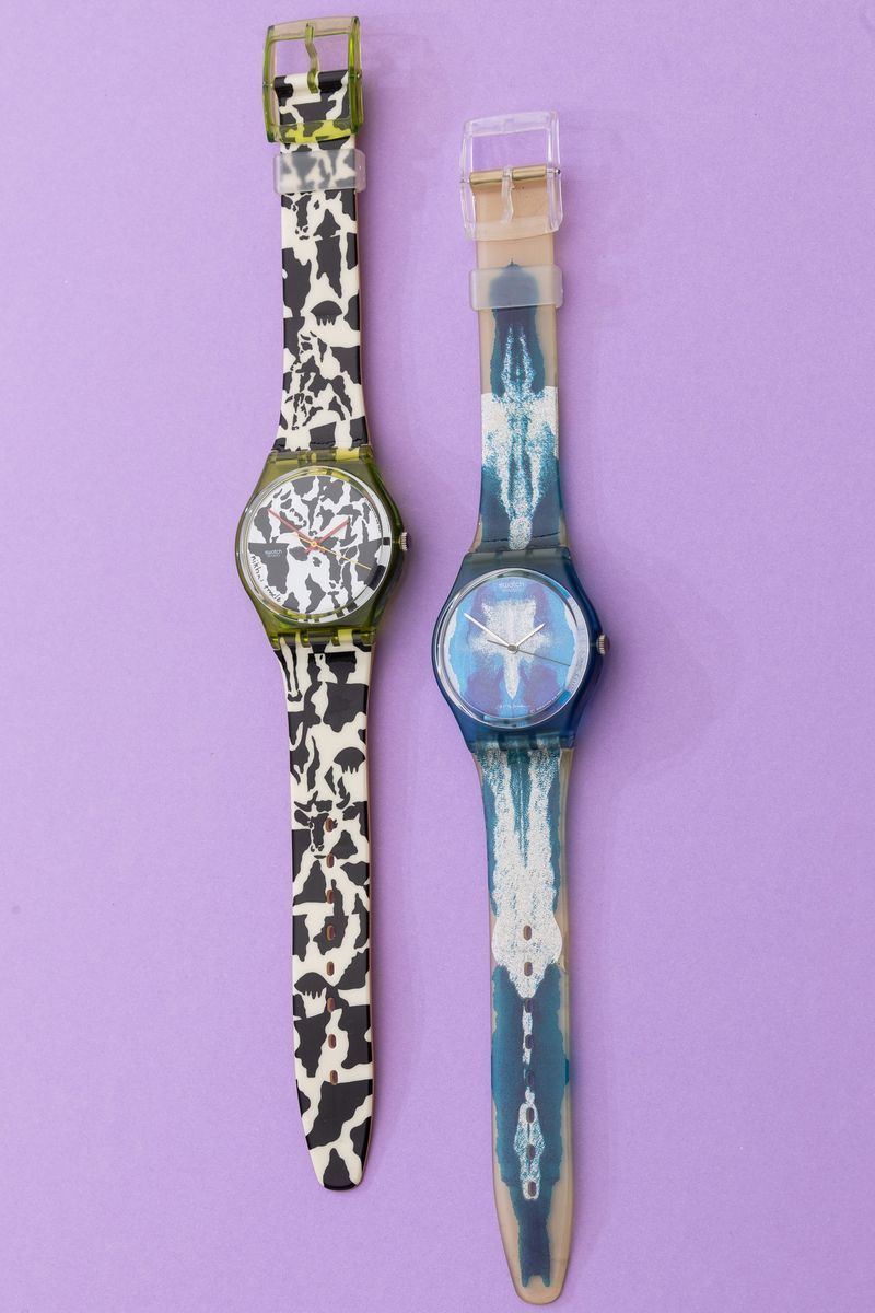 Lotto di 2 Swatch Swiss Art Swatch:gz 118 Gz 117