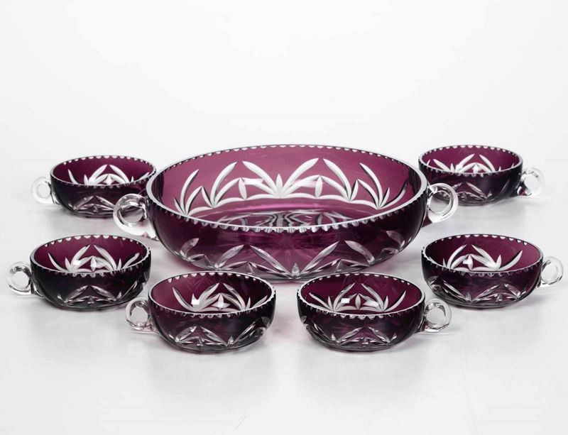 Servizio da punch per 6 persone Boemia, prima metà del XX secolo  - Auction Table furniture | Cambi Time - Cambi Casa d'Aste