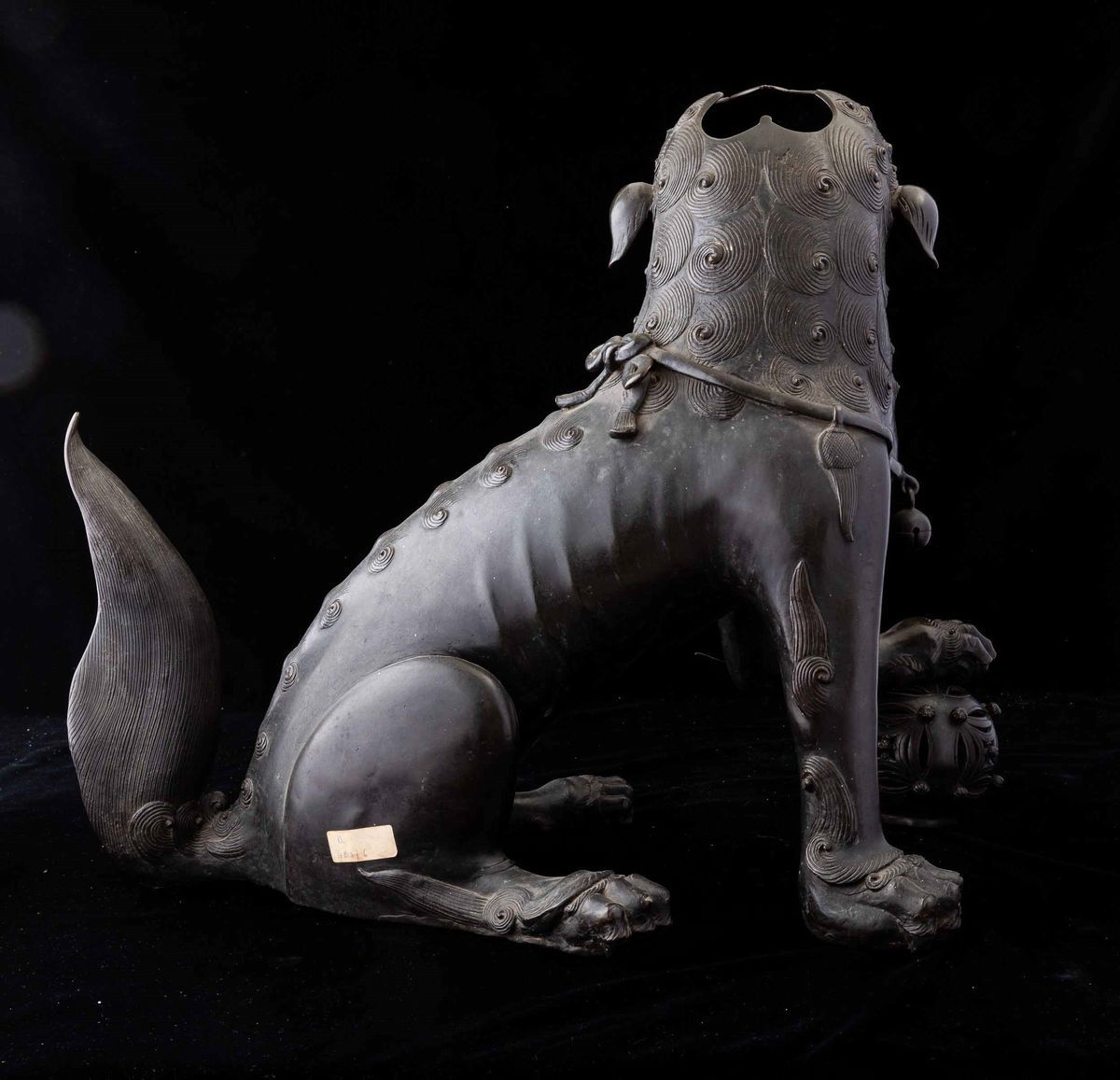 Grande Incensiere a Foggia di Cane di Pho in Bronzo, Cina, Dinastia Ming, XVII Secolo