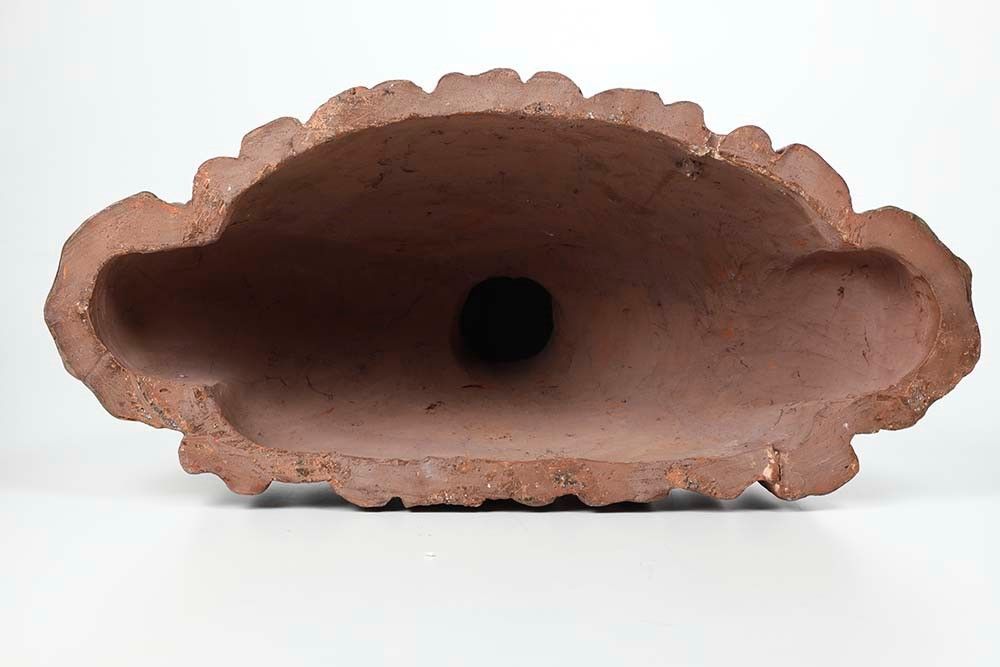 Busto Maschile. Terracotta Dipinta, Copia da un Modello Antico. XIX Secolo