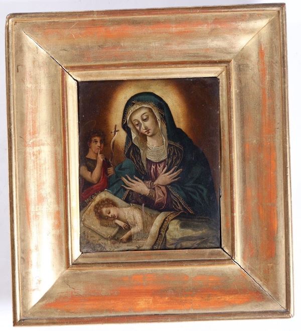 Scuola del XVIII secolo Madonna con Bambino e San Giovannino