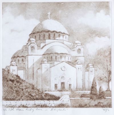 Anonimo del XIX-XX Secolo Veduta di Chiesa