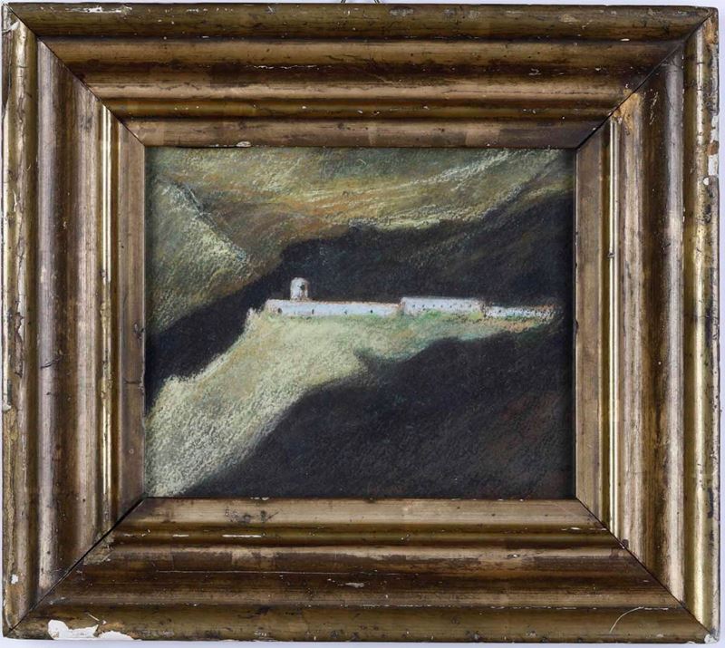 Edoardo Firpo : Il forte Ratti  - pastello su carta - Auction 19th and 20th Century Paintings | Timed Auction - Cambi Casa d'Aste