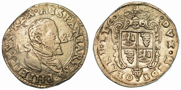 MILANO. FILIPPO II, 1554-1598. Scudo 1582.