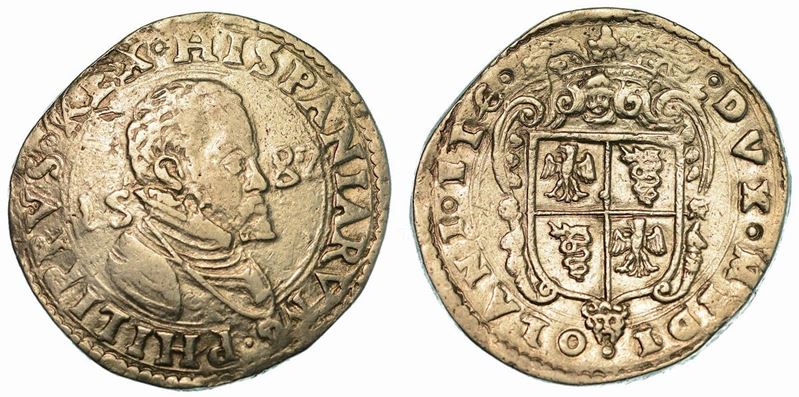 MILANO. FILIPPO II, 1554-1598. Scudo 1582.  - Auction Numismatics - Cambi Casa d'Aste