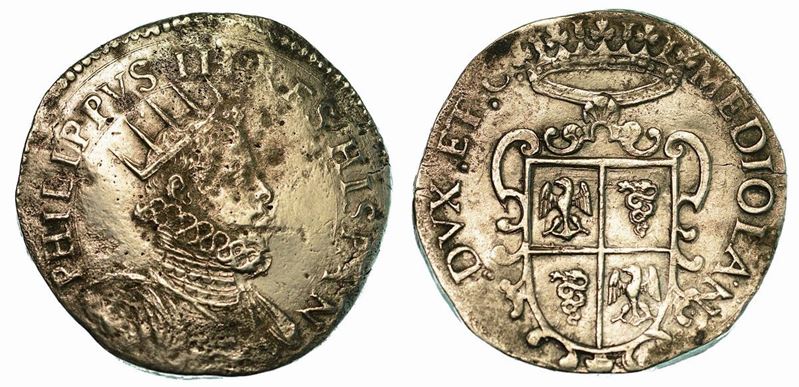 MILANO. FILIPPO III, 1598-1621. Ducatone (data non leggibile).  - Asta Numismatica - Cambi Casa d'Aste