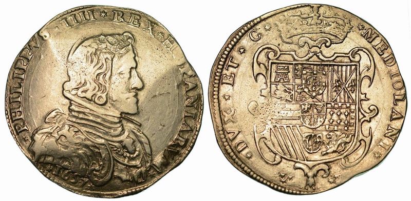 MILANO. FILIPPO IV, 1621-1665. Filippo 1657.  - Auction Numismatics - Cambi Casa d'Aste