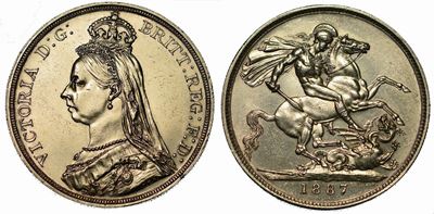 Regno Unito. Victoria, 1837-1901. Crown 1887.