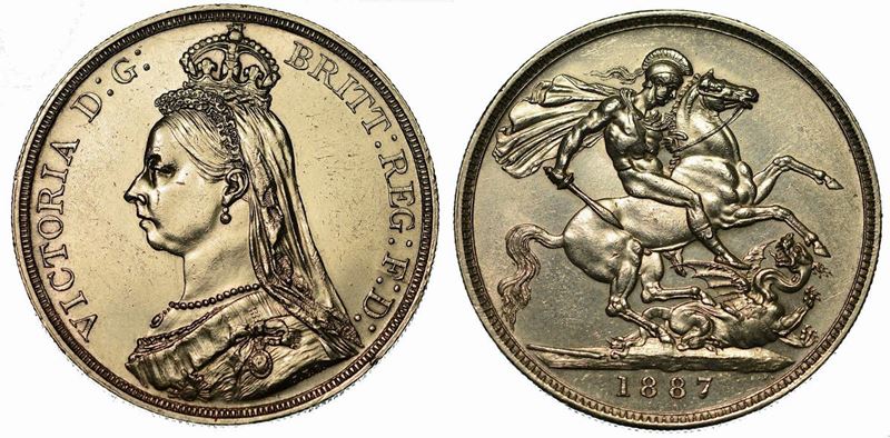 REGNO UNITO. VICTORIA, 1837-1901. Crown 1887.  - Auction Numismatics - Cambi Casa d'Aste