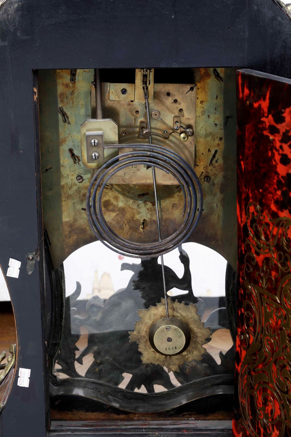Pendola Cartel con Mensola Stile Boulle, XIX-XX Secolo