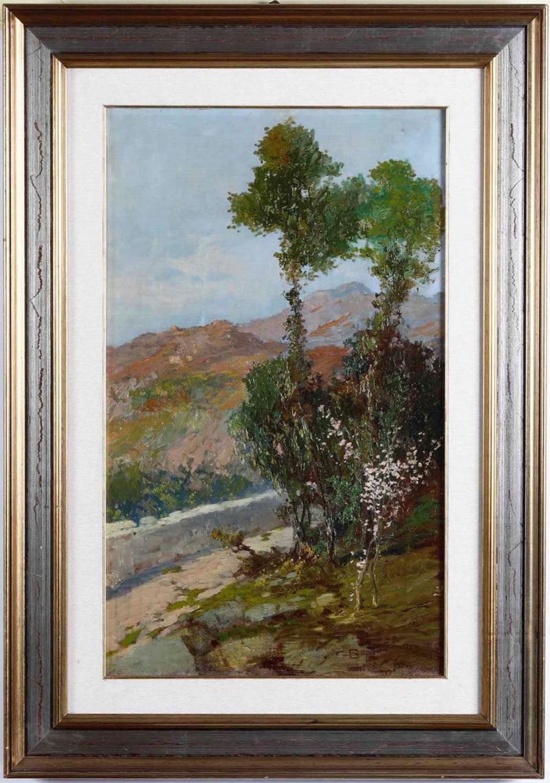 Cesare Bentivoglio : Primavera in montagna  - olio su tela - Auction 19th and 20th Century Paintings | Timed Auction - Cambi Casa d'Aste