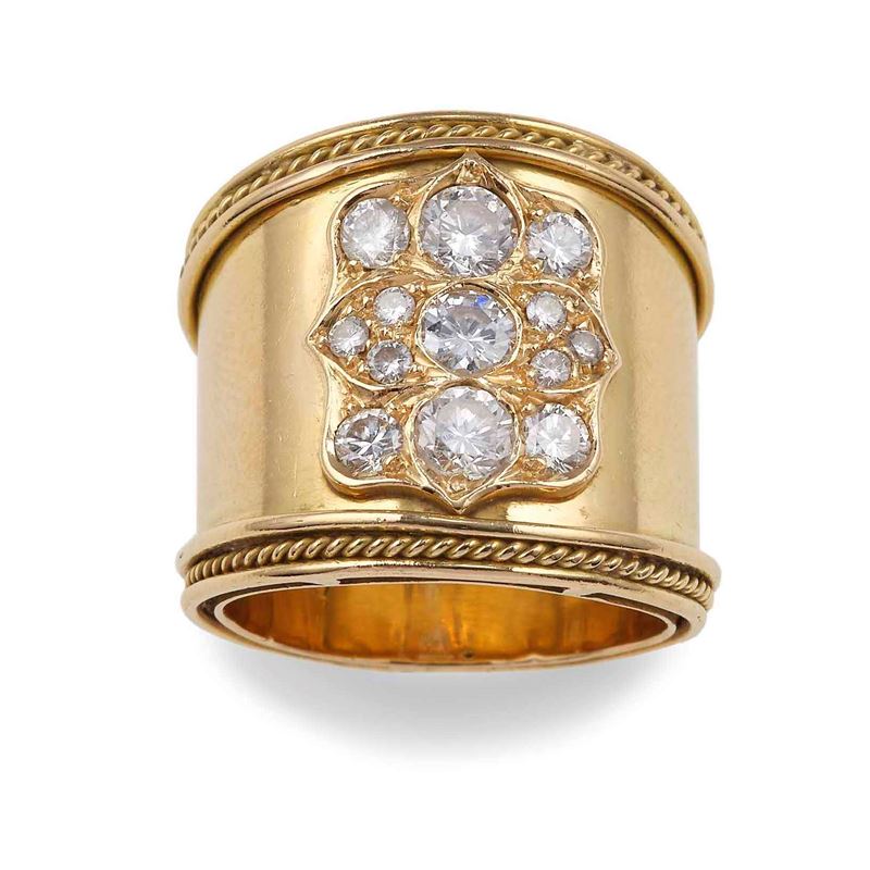 Diamond and gold ring  - Auction Fine and Coral Jewels - Cambi Casa d'Aste