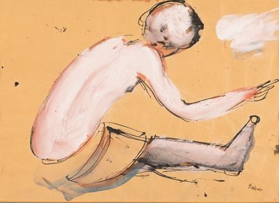 Figura Seduta di Schiena
