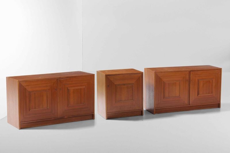 Set di tre mobili contenitori  - Auction Design Lab - Cambi Casa d'Aste