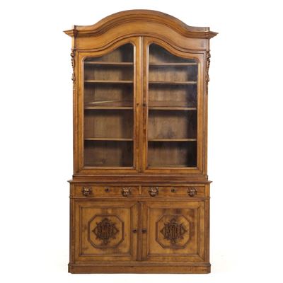 CREDENZA CON ALZATA, fine XIX-inizio XX secolo