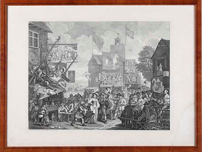 William Hogarth la Fiera di Southwark, 1733-1734, Don Chisciotte Curato nella Locanda, 1726 - Don...