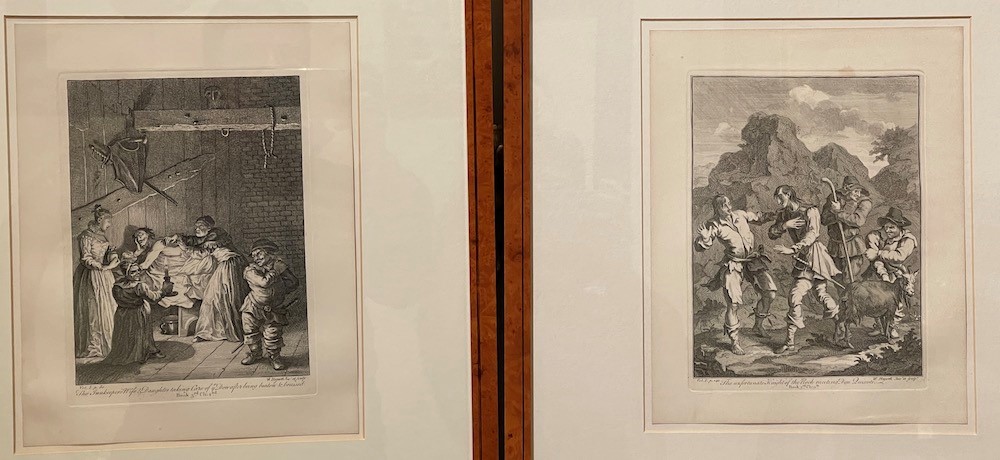 William Hogarth la Fiera di Southwark, 1733-1734, Don Chisciotte Curato nella Locanda, 1726 - Don...