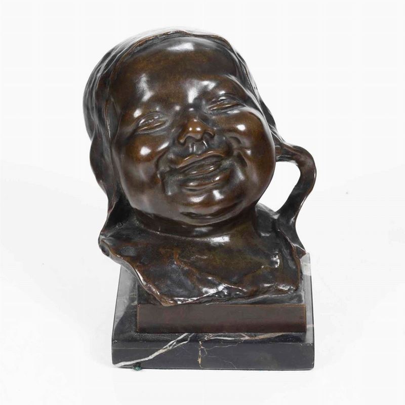 Testina di bimbo in bronzo, XX secolo  - Auction Antique June | Cambi Time - Cambi Casa d'Aste