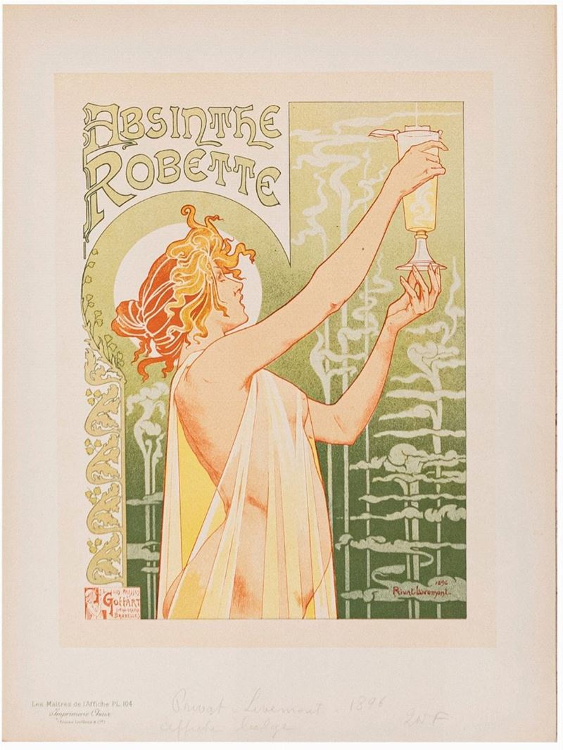 Henry Privat Livemont : Absinthe Robette  - Auction Vintage Posters - Cambi Casa d'Aste