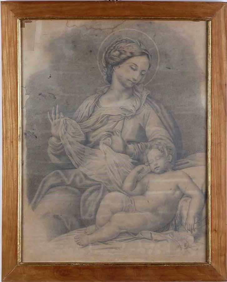 Stampa raffigurante Madonna con Bambino, in cornice  - Asta Antiquariato Luglio | Cambi Time - Cambi Casa d'Aste