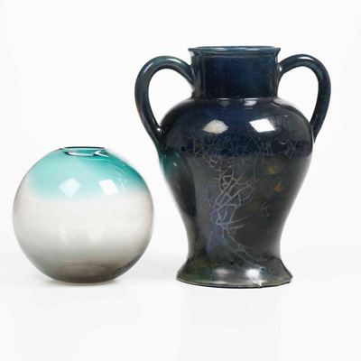 Due Vasi Diversi, uno Melandri in Ceramica e uno in Vetro di Murano