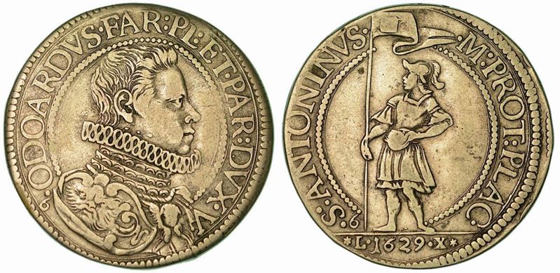 PIACENZA. ODOARDO FARNESE, 1622-1646. Scudo 1629.  - Auction Numismatics - Cambi Casa d'Aste