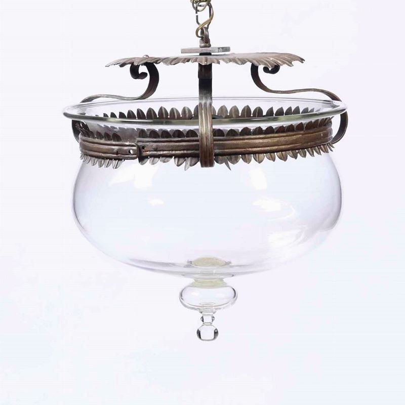 Due lanterne in metallo e vetro, XIX secolo  - Auction Antique June | Cambi Time - Cambi Casa d'Aste