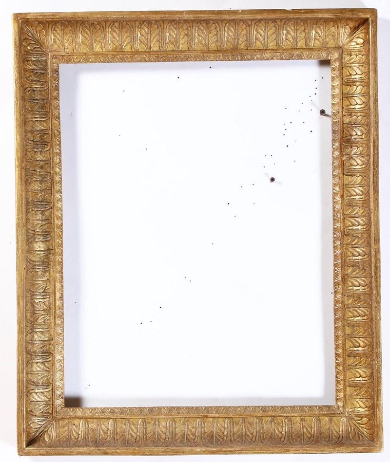 Cornice a guantiera in legno dorato, Impero  - Auction Frames - Cambi Casa d'Aste